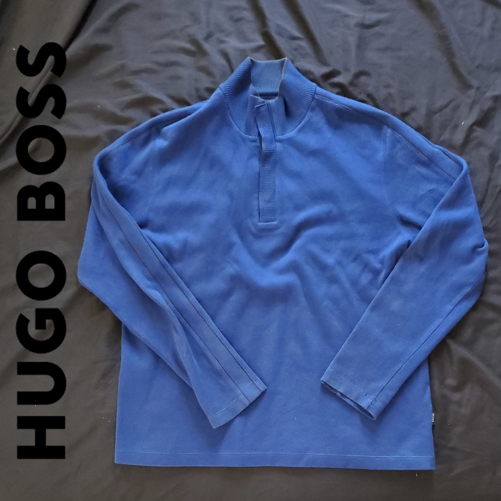 Hugo Boss Regular Fit quarter zip pullover sweater